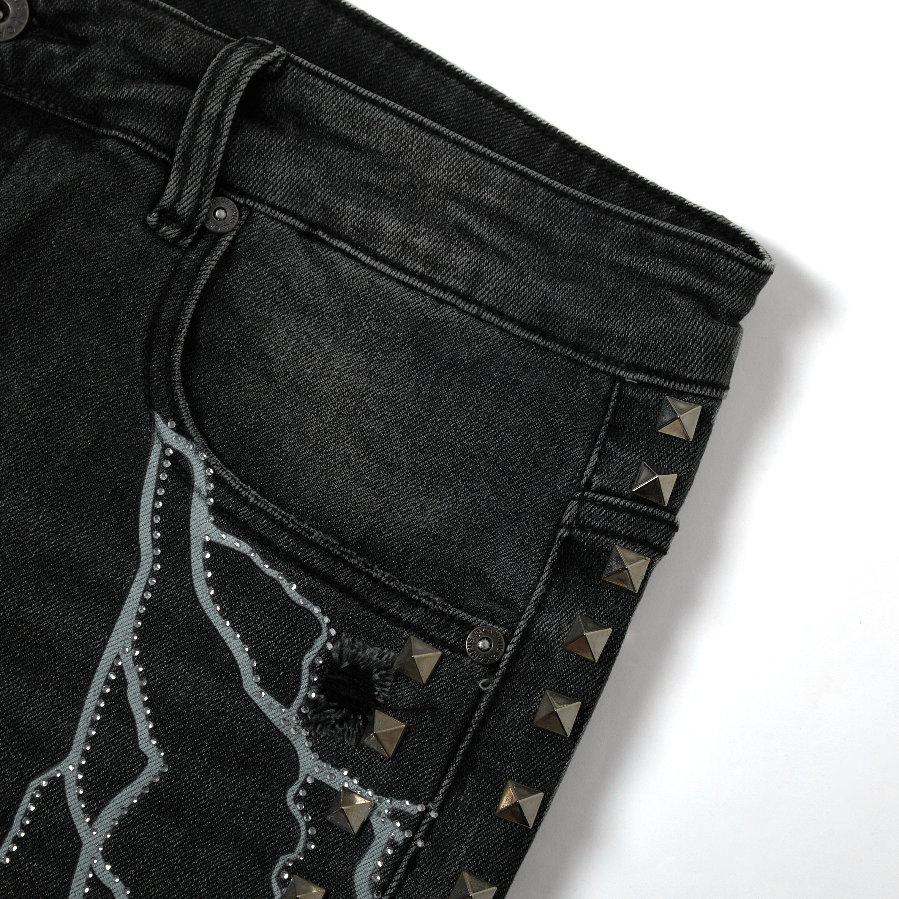 Electric Storm Jorts (Black Wash)